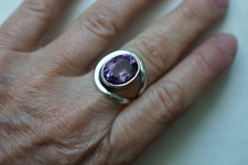 Anello con ametista in argento