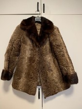 Giacca vera pelliccia agnello indiano con visone taglia M/taglia 40 periziata da commerciante di pellicce