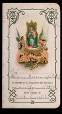 C7 Santino Holy Card  SANTA LEGA EUCARISTICA  SCAPOLARE DEL CERMINE CROMO