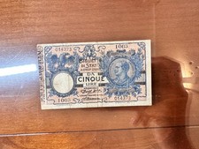 BIGLIETTO DI STATO 5 LIRE VITTORIO EMANUELE III 21 1 1911 R2 ALTAMURA qBB