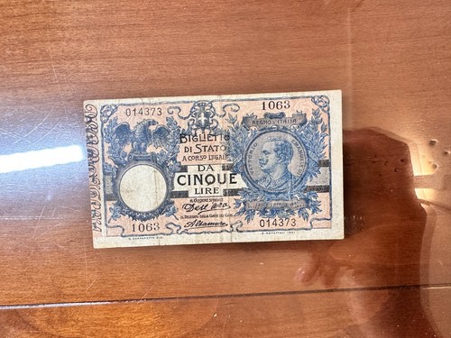 Biglietto stato lire - di, 5