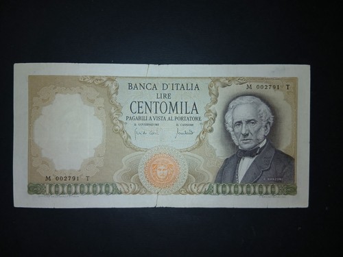 100000 lire manzoni 1970 - lire,