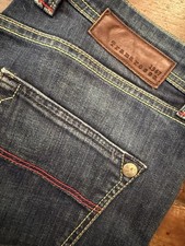Tramarossa  jeans W32 in denim di cotone stretch blu délavé. Leggere le misure!