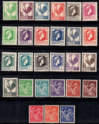 Francia 1944 630 656 nuovo - 1944, 630-656