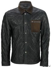 Giacca jeans nera pelle - jeans, in
