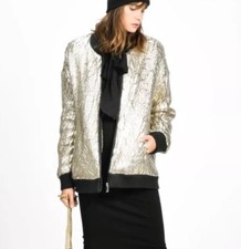 Pinko gold crackle jacket - crackle,
