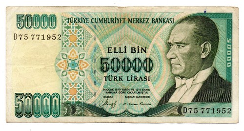 Turchia banconota 50 000 - turchia, 50.000