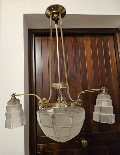 Antico lampadario ottone - antico,