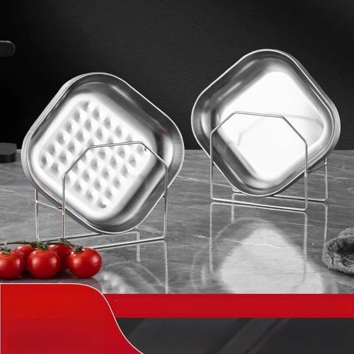 Piatto moderno acciaio - moderno, inox