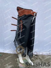 "Premium Western Leather Chaps