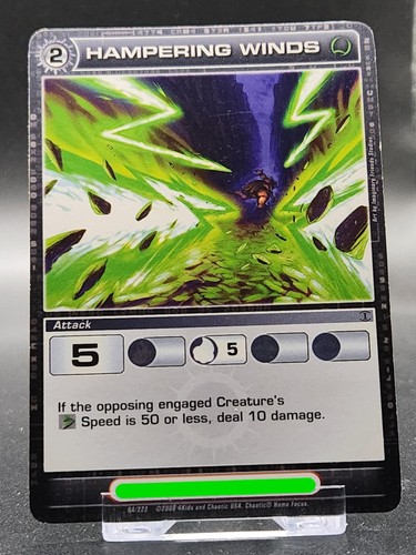 Chaotic card hampering winds - card, :