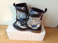 Stivali da combattimento Tiger Moto in pelle donna 6,5 festival biker rock gotico