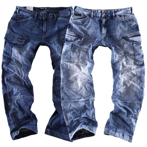 Pantaloni jeans cargo uomo big - uomo,