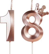 Candele compleanno oro rosa - candele,
