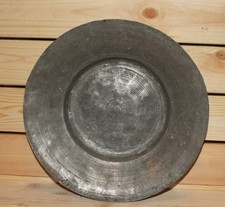 Antico piatto in rame stagnato