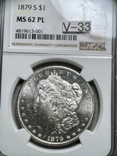 1879-S $1 Vam 33 NGC MS62 PL -