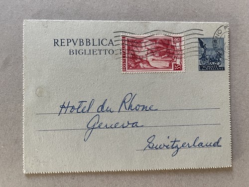 Intero postale biglietto - q),