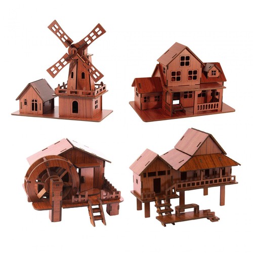 Casa puzzle legno 3d - casa,