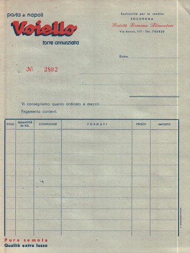 Fattuta pasta voiello - fattuta, di