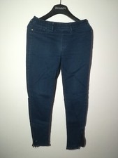 PANTALONE ELASTICIZZATO COLORE JEANS CON ZIP IN FONDO MISURE IN FOTO