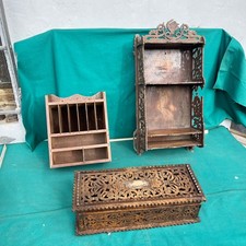 Lotto 3 oggetti in legno