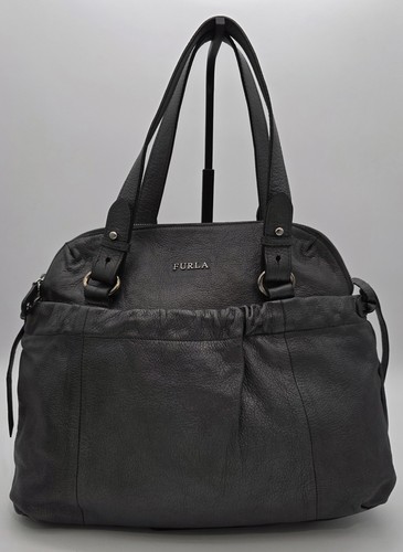 Furla gray leather satchel - gray,