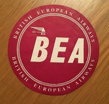 BEA  - Etichetta da valigia vintage anni 50