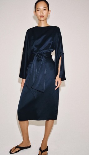 Zara abito midi donna blu - donna,