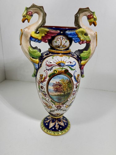 Grande vaso urna - , faience