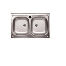 LAVELLO APPOGGIO INOX 2 VASCHE