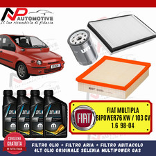KIT TAGLIANDO FIAT MULTIPLA 1.6 BIPOWER GPL  99   + 4LT SELENIA MULTIPOWER 5W40