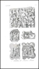 1814 Antique Print SCULTURE DI
