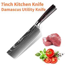 7 Zoll Küchenbeil Edelstahl Japanische Damaskus Stil Küchenmesser Geschenk DHL