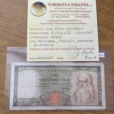 BANCONOTA 50000 LIRE LEONARDO