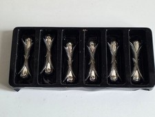 Set 6 segnaposti in silver plated nella loro elegante confezione regalo anni 90
