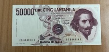 BANCONOTA LIRE 50000 50.000 BERNINI 1º TIPO. FDS ASSOLUTO DA MAZZETTA
