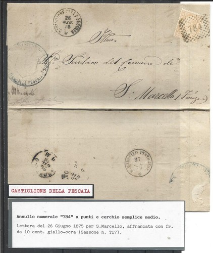 1875 10c giallo - giallo, n.t17