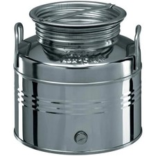 Fusto Inox per Olio 15 Litri Graffato Ø310x290h – Acciaio Inox AISI 304 con Pred
