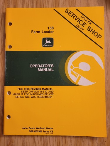 John deere 158 farm - john,