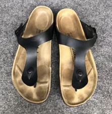 Sandali infradito Birkenstock Betula Gizeh neri in pelle infradito donna 9 uomo 7