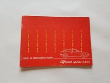Alfa Romeo Alfasud Sprint 1.3 - 1.5 1978 manuale uso manutenzione  originale
