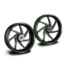 Adesivi cerchi moto kawasaki z800 verde bianco 17 pollici