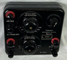 Galvanometro vintage Cambridge Unipivot DC Range Meter, Test Aeronautici