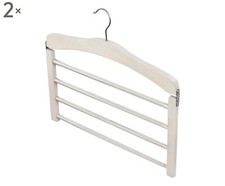 Appendiabiti in Legno Porta Pantaloni con Barre Antiscivolo Domopak - 38 x 34 cm