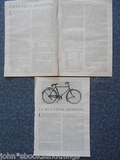 1930 BICICLETTA ANNI 30 VECCHIA TECNICA CAMBIO INFORMAZIONE ANTICA D'EPOCA