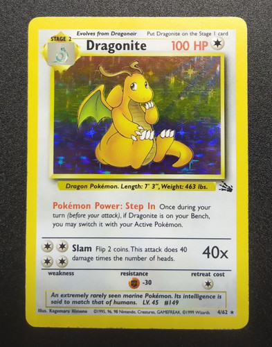 Dragonite fossil holo 62 - dragonite, 4/62