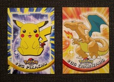 Pokémon Topps Trading Cards #06 Charizard + #25 Pikachu NM (ITA)