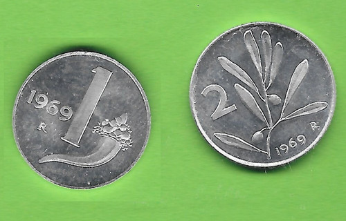 Italia lire 1969 - italia, 1+2