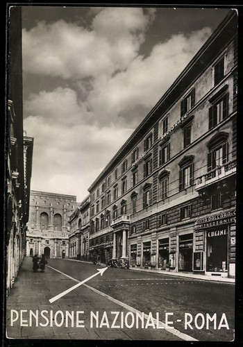 Cartolina roma pensione - cartolina, roma,