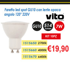 10 LAMPADINE GU10 LED FARETTO